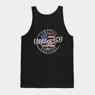 Vintage 1959 65th Birthday Gifts 65 Year Old For Men Women Tank Top